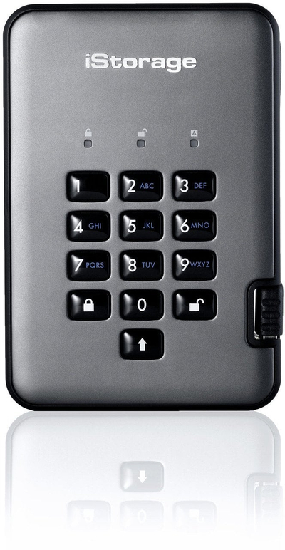Hard disk i jashtëm iStorage DiskAshur PRO2, 5TB, USB 3.2, i zi
