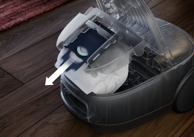 Fshesë me korent AEG Clean 6000 ECO AB61C2OKO, me thes, trup prej 65% plastike të ricikluar, gri