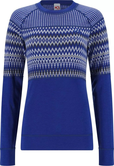 Bluzë termike gocash Kari Traa Silja LS, 100% lesh Merino, 235 g/m², blu
