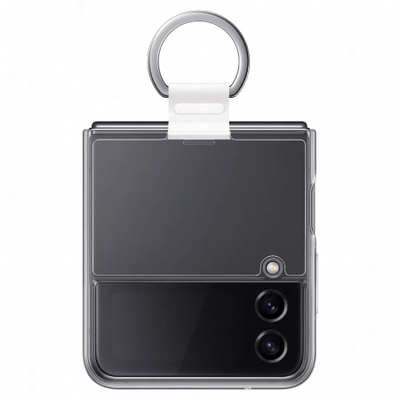 Mbështjellës për Samsung Galaxy Z Flip 4 me unazë, transparente