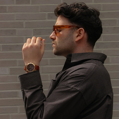 Orë dore për burra Daniel Wellington Iconic Chronograph St. Mawes DW00100640, e kaftë