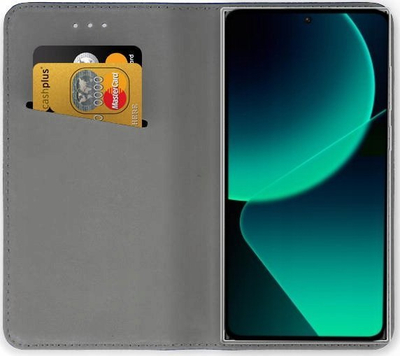 Këllëf telefoni Forcell Elegance Book për Xiaomi 13T, me portofol, me magnet, i zi