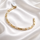 Byzylyk Gold me Gurë Zirkon – Elegancë Moderne & Shkëlqim Luksoz