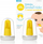 Furçë dhëmbësh për bebe Frida Baby SmileFrida Finger, dizajn gisht, koka trefishe, e verdhë