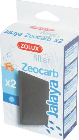 Kartrixh karboni për akuarium Zolux Jalaya Zeocarb, set me 2 copë, i zi