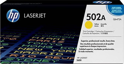 Fishek toneri HP 502A i verdhë, Q6472A
