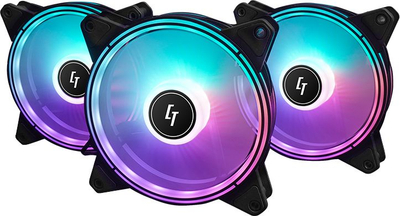 Ventilatorë kase CHIEFTRONIC Nova NF-3012-RGB, set me 3 copë, RGB, 120mm