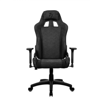 Гејминг столица Arozzi Avanti Soft Fabric, ергономска, со прилагодливи потпирачи за раце, темно сива