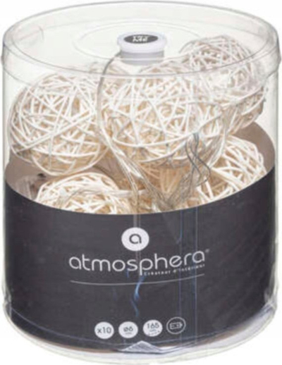 Dекоративна гирланда Atmosphera, 10 ЛЕД, 162cm, слонова коска