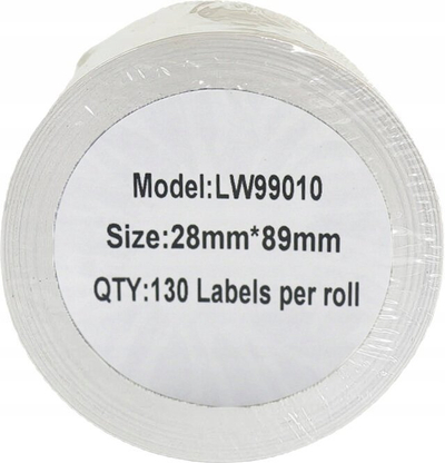 Rrotull etiketa DYMO LabelWriter 99010, 28mm x 89mm, 130 etiketa, i bardhë