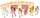 Set lodrash figurina ferme HSH005, 11 pjesë, plastikë, shumëngjyrëshe