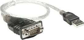 Kabllo konvertuese USB në serial Manhattan 205146, RS232 DB9, 0.45 m, transparente