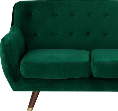 Divan BODO Velvet, 2 vendsh, kadife, jeshile smerald