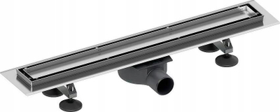 Kanal dushi linear Tece TECElinus, grilë dekorative 2 në 1, 700 mm, inoks