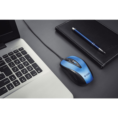 Maus YENKEE YMS 1025BE - USB, e zezë/kaltër