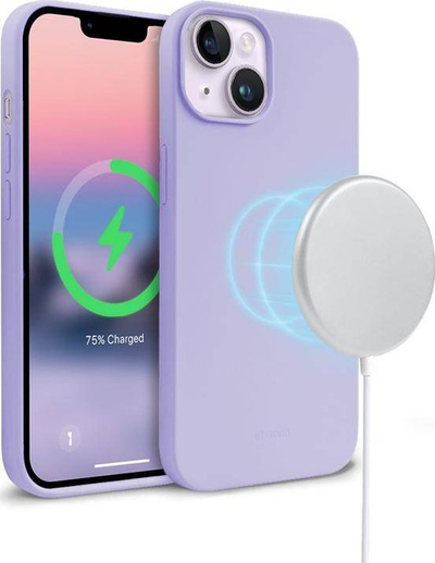 Mbulesë telefoni Crong Color Cover Magnetic, për iPhone 14, MagSafe, vjollcë