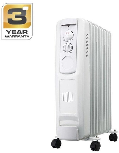 Радијатор со масло Standart O15 9, 2000W, 9 секции, бел