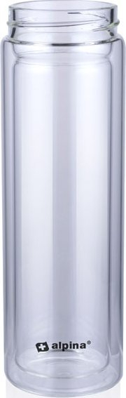 Shishe uji Alpina, qelq me dy shtresa, 450ml, transparente