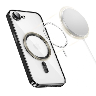 Заштитна маска Tech-Protect MagFlex MagSafe за iPhone 16E, проѕирна, црна