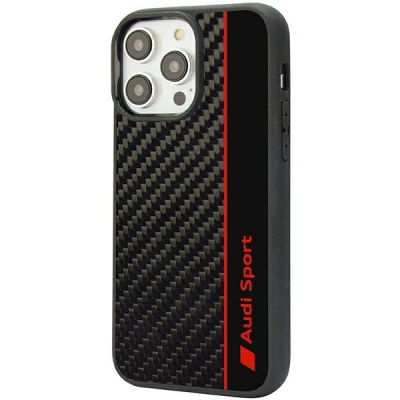 Mbulesë telefoni Audi Carbon Fiber AUS TPUPCIP14P R8 D1, për iPhone 14 Pro 6.1", hardcase, e zezë