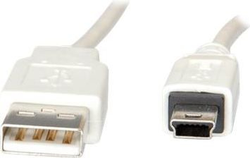 Kabllo USB Value, USB-A - miniUSB, 0.8m, e bardhë