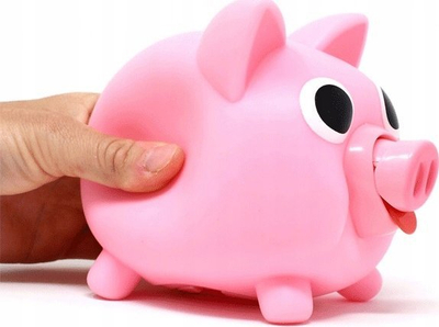 Qymezi kursimi Gadgets Jiggy, formë derrkuc, për monedha, rozë