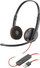 Kufje me mikrofon Poly Blackwire C3220 UC, USB A, me tela, të zeza