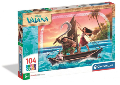 Puzzle Clementoni Super Color Disney Vaiana 2, 104 copë, 38 x 27 cm, shumëngjyrëshe