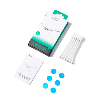 Set lidhëse magnetike kabllosh Joyroom JR-ZS422, 11cm, 6/12 copë, të bardha