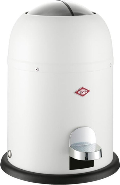 Koshi mbeturinash Wesco Mini Master, 6L, me pedal, e bardhë mat