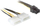 Kabllo Delock Molex x2 në PCIe 6-pin, 0.15 m, e verdhë (82315)