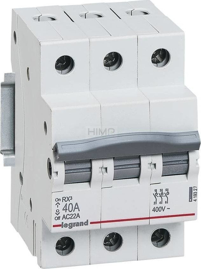 Çelës izolimi Legrand RX3 419327, 40A, 3P, gri