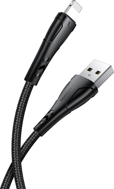 Кабел за полнење Mcdodo USB Lightning, 1.2 m, 2.4A, најлон, црн