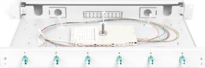 Kuti bashkimi fibër optike Digitus Fiber Optic Splice Box, 6 porta LC DX, OM3, gri