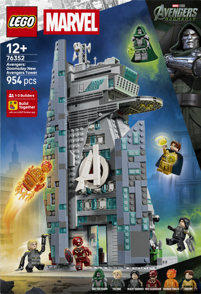 LEGO Marvel Avengers: Doomsday Nowa Wieża Avengersów 76352, 954 pjesë