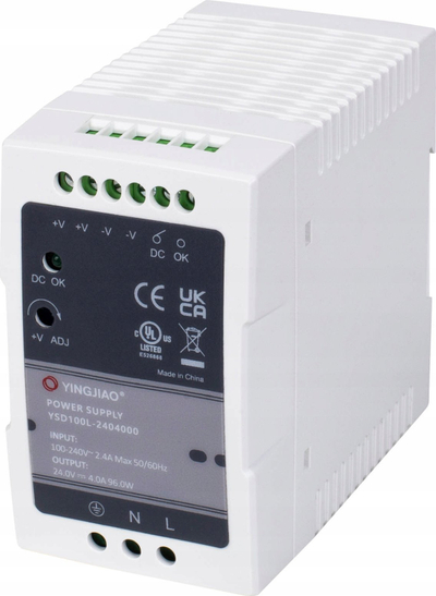 Furnizues energjie DIN rail YINGJIAO YSD100L-1207500, 12V DC, i bardhë