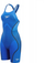 Kostum gare noti Speedo Fastskin LZR Pure Intent 2.0 Openback Kneeskin, për goca, i miratuar nga FINA, blu iridescent