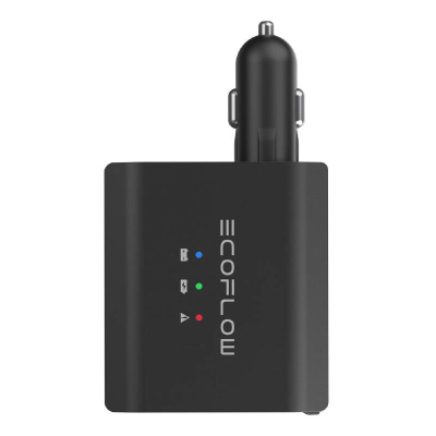 Karikues makine EcoFlow Intelligent Car Charger, hyrje 12V 24V, karikim inteligjent, i zi