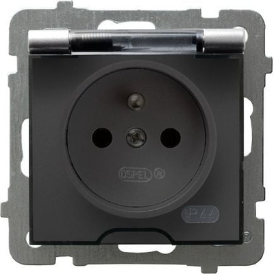 Prizë me tokëzim Ospel AS GPH-1GZ/m/18/d, IP44, 16A 250V, argjend