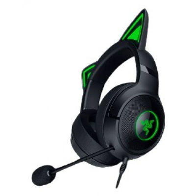Kufje gaming Razer Kraken Kitty V2, USB A, me mikrofon, të zeza