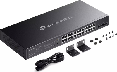 Kontrollues rrjeti TP-Link Omada OC400, hardware controller, montim në rack, i zi