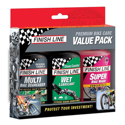 Set për kujdes biçiklete Finish Line Winter Value Pack, 3x4oz, pastrues dhe lubrifikant