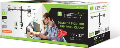 Mbajtëse tavoline për monitorë InLine ICA-LCD 582-D, 13-32", 8kg, e zezë