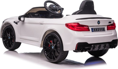 Makina elektrike për fëmijë BMW M5, bateri rikarikueshme, me drita, e bardhë