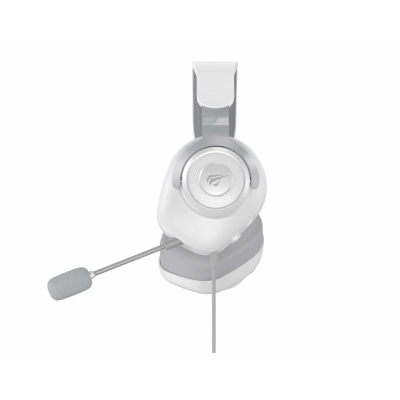 Kufje gaming Havit H2230D, me mikrofon, me kabllo, të bardha gri