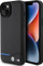 Mbrojtëse telefoni BMW Leather Carbon për iPhone 15 Plus, lëkurë dhe karbon, e zezë