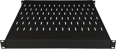 Rafte i rregullueshëm ALANTEC 19" 1U, thellësi 500-900 mm, 4 pika montimi, i zi