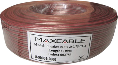 Kabllo altoparlantësh Cabletech, 2 x 0.75mm, 10m, transparente