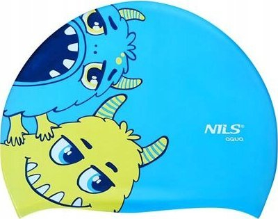 Kapelë noti për fëmijë Nils Aqua NQC Monster, silikon, blu