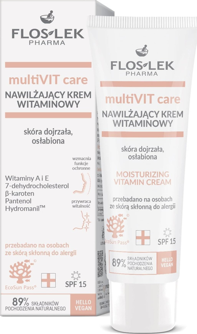 Krem fytyre Floslek Pharma Multivit Care, hidratues, me vitamina, 50 ml